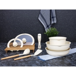 Set vase de gatit, 8 piese, 5 straturi, invelis antiaderent, ZLN-0965, Zilan - Img 3