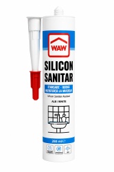 Silicon sanitar WAW, antimucegai, alb, 280 ml