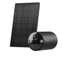 Solar-Powered Security Camera Kit 1 × Tapo C411, 1 × Tapo A201 SPEC:1080p (1920*1080), 2.4 GHz, Solar panel (5.2V, 2.5W) FEATURE: Non-Stop Power, Flexible Solar Installation, Smart Detection and Notifications (motion, people), Color Night Vision, Sound