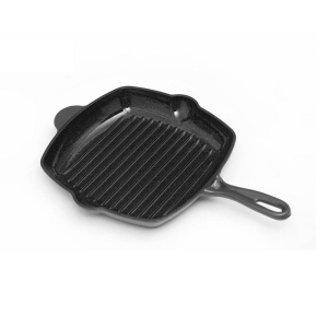 Tigaie grill din fonta dreptunghiulara 26.5 x 26.5 x 4.5 cm - Img 1