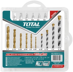TOTAL - SET BURGHIE PENTRU METAL/BETON SI BITURI: 16 BUC