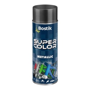 Vopsea spray, negru metalizat, interior / exterior, 400 ml, Bostik