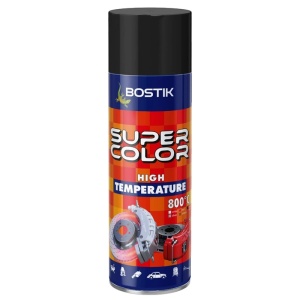 Vopsea spray, negru, termorezistenta, pana la 800°C, interior / exterior, 400 ml, Bostik