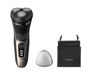 Aparat de ras PHILIPS Seria 3000 S3242/12 Wet&Dry, Autonomie 60 min, 3 elemente de taiere, Auriu, L x A x I (mm) 80x140x190 - Img 2
