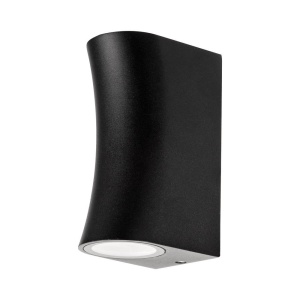 Aplica LED exterior Scope, negru, IP44, 2xGU10, corp iluminat perete modern din aluminiu - Img 1
