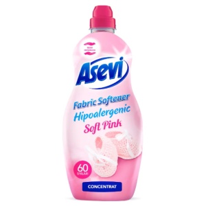 Asevi, Balsam de rufe, Hipoalergenic, Soft Pink, 60 spalari, 1440 ml