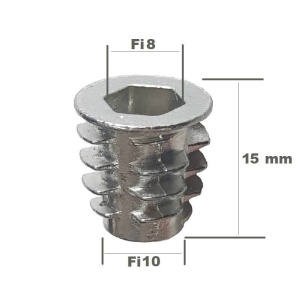 Bucsa dublu filetata M8 set - Img 2