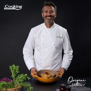 CRATITA ALUMINIU TURNAT + CAPAC 26x8 CM, 3.4L, NICOLAI TAND, ORIGINI, COOKING BY HEINNER - Img 1
