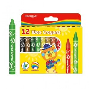 Creioane cerate, 12 culori, diametru 11 mm