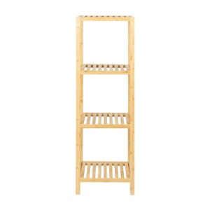 Etajera depozitare KL272, cu 4 rafturi, lemn, multifunctional, natur - Img 2