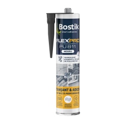 Etansant si adeziv poliuretanic FlexPro, impermeabil, interior / exterior, negru, 300 ml, Bostik