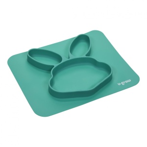 Farfurie din silicon, forma iepuras, U-Grow - Img 2