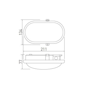 Lampa LED ovala Delta 6W GTV Alb - Img 2