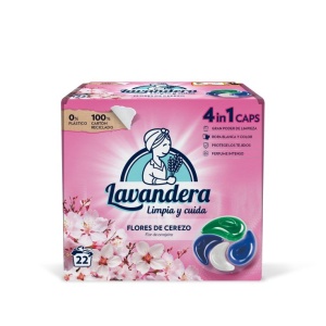 Lavandera, Detergent capsule 4 in 1, 22 spalari, Flori de cires