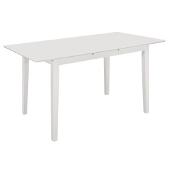 Masa living si bucatarie extensibila Miami, MDF, structura lemn masiv, 6 persoane, 120 150 x 80 x 73.8 cm, alb - Img 3