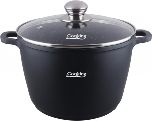 OALA ALUMINIU TURNAT+CAPAC, 28 cm x 20 cm , 10 L, DARK LINE, COOKING BY HEINNER - Img 3