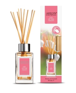 Odorizant de camera, Lily of the Valley, 85 ml, cu betisoare, Areon