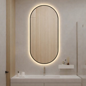 Oglinda baie, iluminare LED, senzor touch, functie dezaburire, 3 tipuri lumina, 50 x 100 cm - Img 2