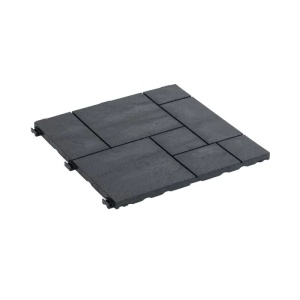 Pardoseala modulara, pentru terasa, PVC, 30 x 30 cm, set 6 bucati, Antracit - Img 1