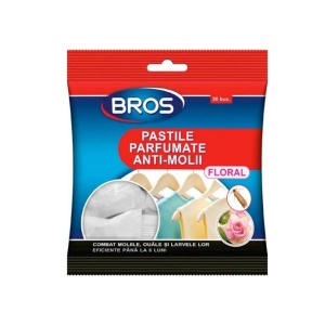 Pastile parfumate, impotriva moliilor, Floral, set 20 bucati, Bros