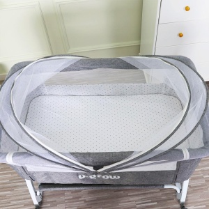 Patut 2 in 1 Co-Sleeper cu functie de leagan, U-Grow - Img 4