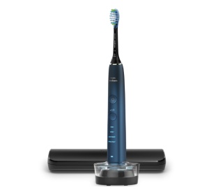 Periuta de dinti electrica Philips Sonicare DiamondClean 9000 HX9911/88, 62000 miscari/min, 4 moduri de curatare, 3 nivele intensitate, senzor presiune, functia BrushSync, aplicatie Sonicare, wireless Bluetooth, toc transport, baza de incarcare, Acvamarin - Img 2