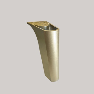 Picior mobilier H120 mm, inclinat, auriu mat