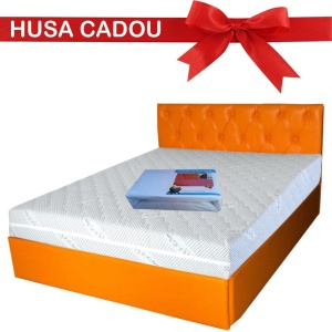 Saltea ortopedica, Jupiter Memory One 180x200x24cm, cu spuma poliuretanica, memory foam 4 cm, husa detasabila, tricot Silver Care, hipoalergenica, fermitate mediu spre tare, Saltsib - Img 2