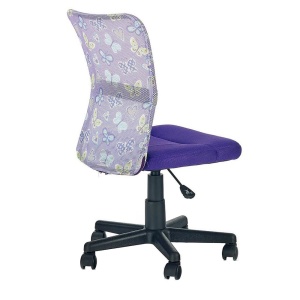 Scaun birou copii HM Dingo, Ergonomic, Cadru Polipropilena, Mesh, Inaltime ajustabila, 80 kg, 98x41x56 cm, Violet - Img 3