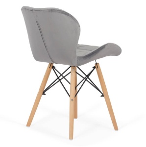 Scaun bucatarie si living BUC 241V, ergonomic, catifea, baza lemn, 110 kg - Img 2