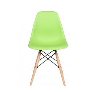Scaun bucatarie si living Moon, ergonomic, polipropilena, structura lemn, 100 kg, verde - Img 3