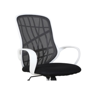 Scaun de birou cu mesh SL Dexter, cadru cromat, mecanism de balans, roti pivotante, 100 kg, alb negru - Img 3