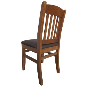 Scaun de living si bucatarie, lemn masiv fag, Bogdan, tapitat cu stofa, 120 kg, 88,5x46x42cm, Nuc - Img 3
