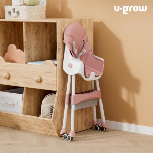 Scaun de masa 2 in 1, pliabil, roz, U-Grow - Img 4