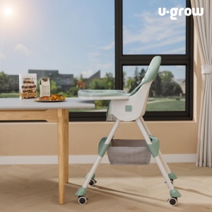 Scaun de masa 2 in 1, pliabil, verde, U-Grow - Img 7