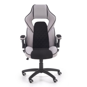 Scaun directorial ergonomic, HM Sonic, brate reglabile, mecanism de balans, baza polipropilena, rotire 360 , 100 kg, negru gri - Img 3