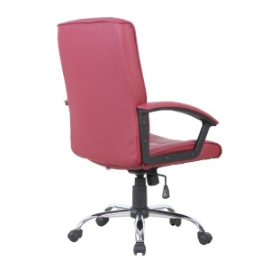 Scaun directorial GN02, ergonomic, cadru cromat, inaltime ajustabila, balans, 100 kg, bordo - Img 3