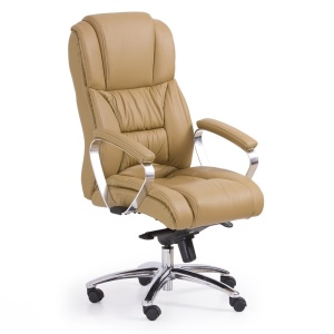 Scaun directorial HM Foster, Piele naturala, Mecanism Multiblock, Suport lombar, Inaltime ajustabila, 120 kg, 125x68x54 cm, Maro