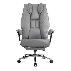 Scaun directorial OFF421, piele ecologica, robust, cadru metalic, mecanism sincron, brate reglabile, 150 kg - Img 3
