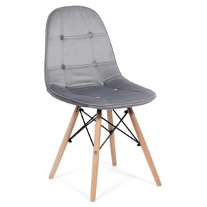 Scaun living si bucatarie BUC 232V, ergonomic, catifea, picioare lemn, tije metalice, 110 kg