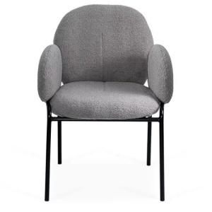 Scaun living si dining BUC281, stofa boucle, structura metalica, 100 kg - Img 2