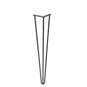 Set 4 picioare masa WAW, H 710, metalic, Negru