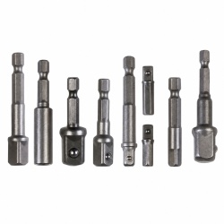 Set 9 adaptoare magnetice, pentru chei tubulare, cap hexagonal, Bossram