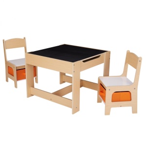 Set masuta si 2 scaune , lemn natur, U-Grow - Img 3
