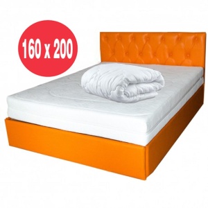 Set Saltea cu arcuri, Cronos HR Spring Comfort 160x200x24cm, cu spuma poliuretanica HR 3,5 cm pe ambele fete, husa detasabila tricot, hipoalergenic, fermitate medie, Saltsib plus pilota microfibra vara, lavabila la 95 C - Img 2