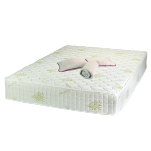 Set Saltea cu arcuri impachetate individual Pocket Spring Milano, 140x200x24cm, fermitate mediu spre soft, sistem de aerisire perimetral, Saltex plus 2 perne matlasate, umplutura poliester, 50x70cm si husa hipoalergenica, microfibra, lavabila la 95 C