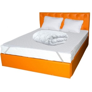 Set Saltea cu spuma, Hydra Comfort Flex 180x200x16cm, fermitate mediu spre tare, hipoalergenica, husa detasabila, Saltsib plus Pachet textile Avantaj cu 2 perne matlasate 50x70cm, husa microfibra, antialergenica si pilota iarna, 200x200cm