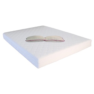 Set Saltea cu spuma, Mercur Comfort Flex Plus 180x200x20cm, fermitate mediu spre tare, hipoalergenica, husa detasabila, Saltsib plus 2 perne matlasate 50x70cm, umplutura fibre de poliester, lavabile la 60 C