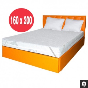 Set Saltea cu spuma poliuretanica HR, Memory Foam 4cm, Zeus Memory Comfort Dodolut 160x200x20cm, husa hipoalergenica, fermitate tare, greutate maxima sustinuta 150 kg persoana, Saltsib plus 2 perne matlasate, 50x70cm si husa microfibra, lavabila la 95 C - Img 2