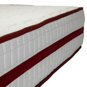 Set Saltea ortopedica, cu arcuri, Roza Super Lux Ortopedic 140x200x25cm, fermitate mediu-tare, plasa arcuri Bonell, fara vara-iarna, banda de aerisire spaceair, greutate maxima sustinuta 100 kg utilizator, Salt Confort, husa matlasata antialergica - Img 3